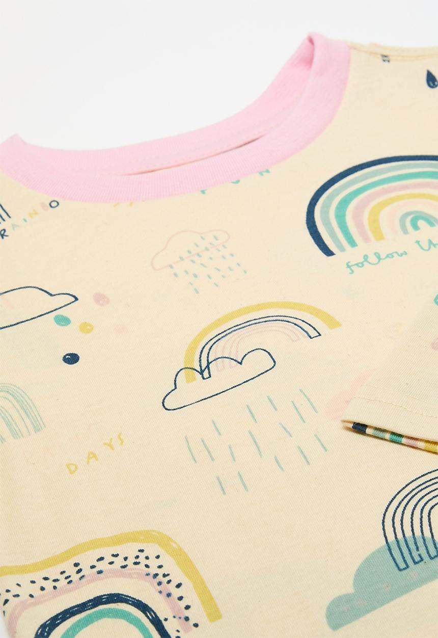 Pop Candy - Pj set - pale yellow/pink/rainbow aop