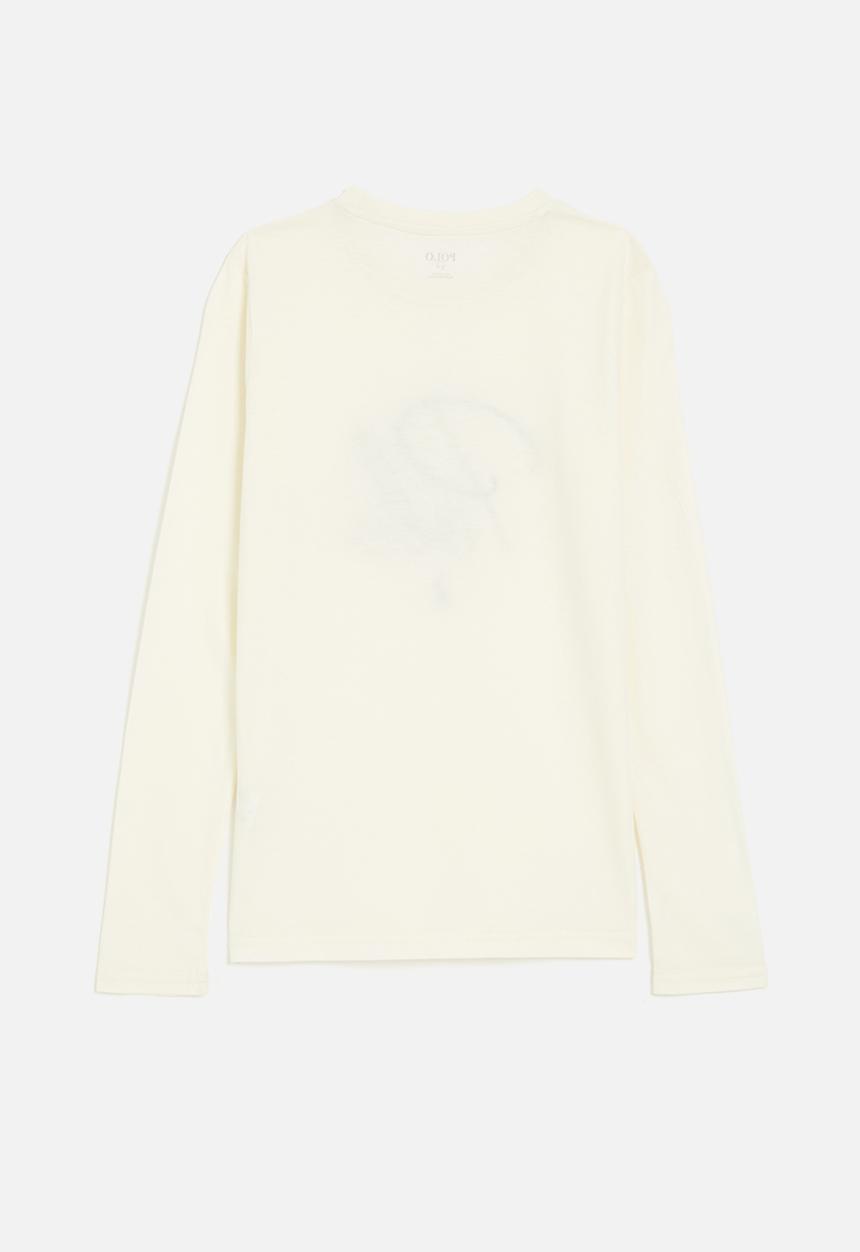 POLO - Skylar embroidered long sleeve tee - off white 