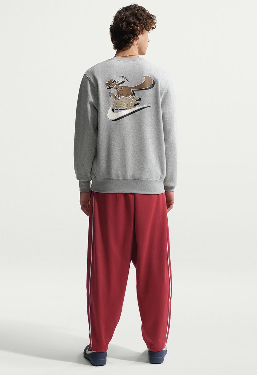 Nike - NSW Club Oversized Knit Track Pants - Red/Wht