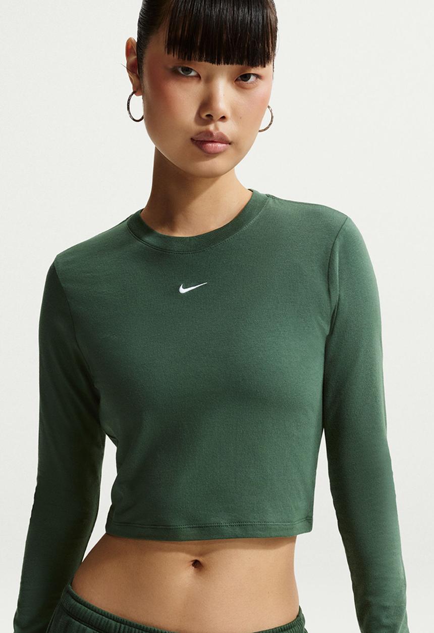 Nike - W Nsw Nk Chll Knt Ls Crp - Fir/White