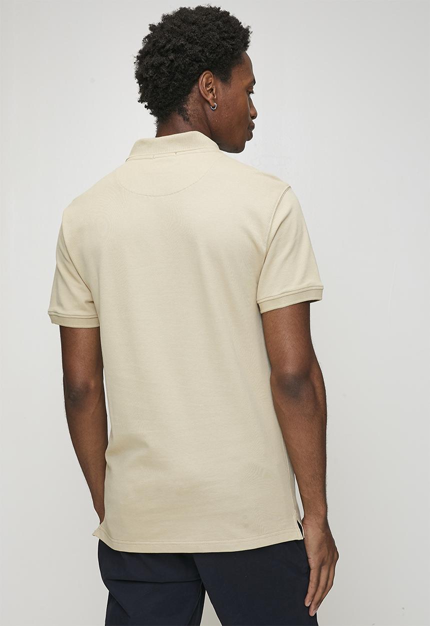 POLO - Carter Essential Pique Short sleeve Golfer - Stone