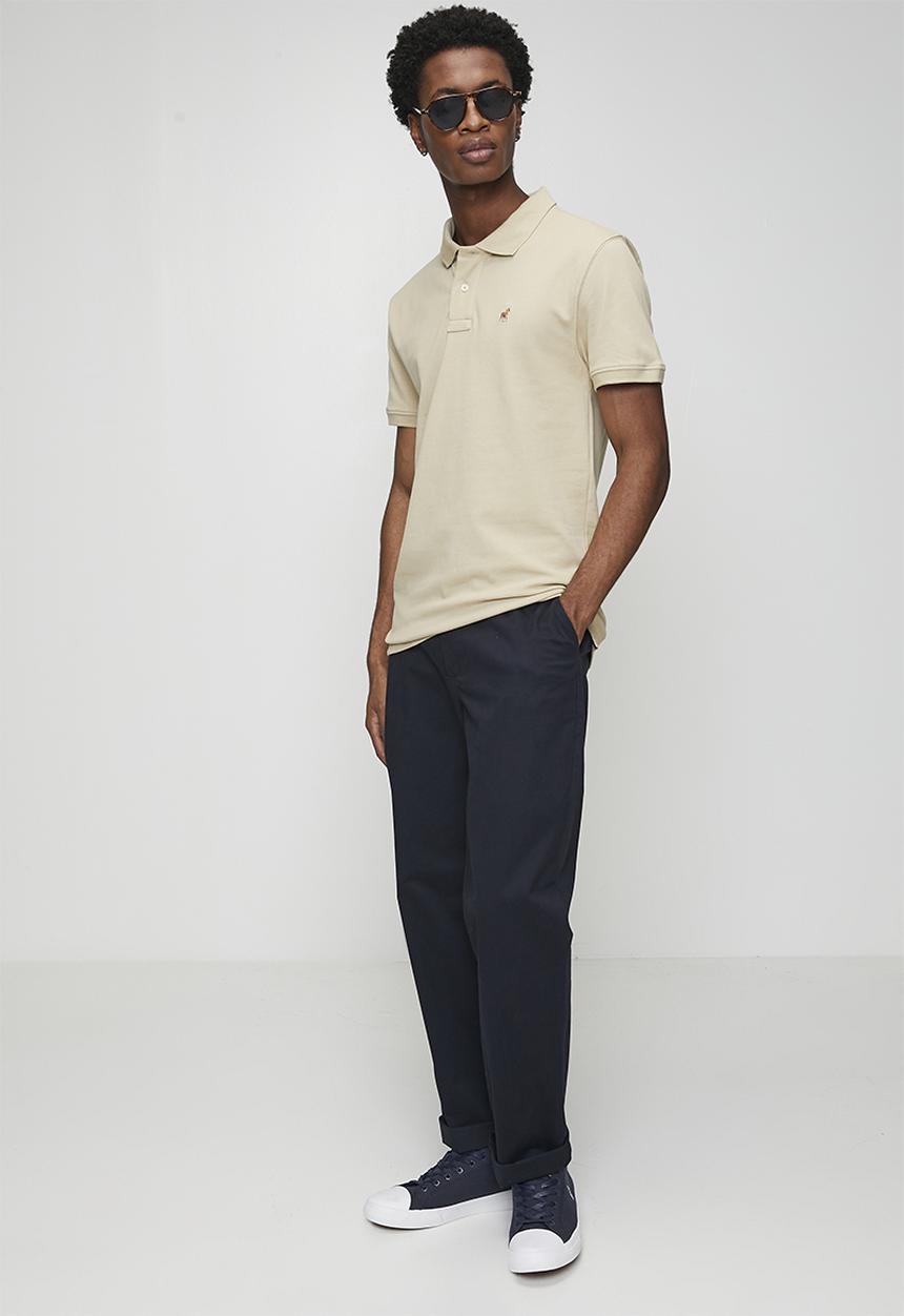 POLO - Carter Essential Pique Short sleeve Golfer - Stone