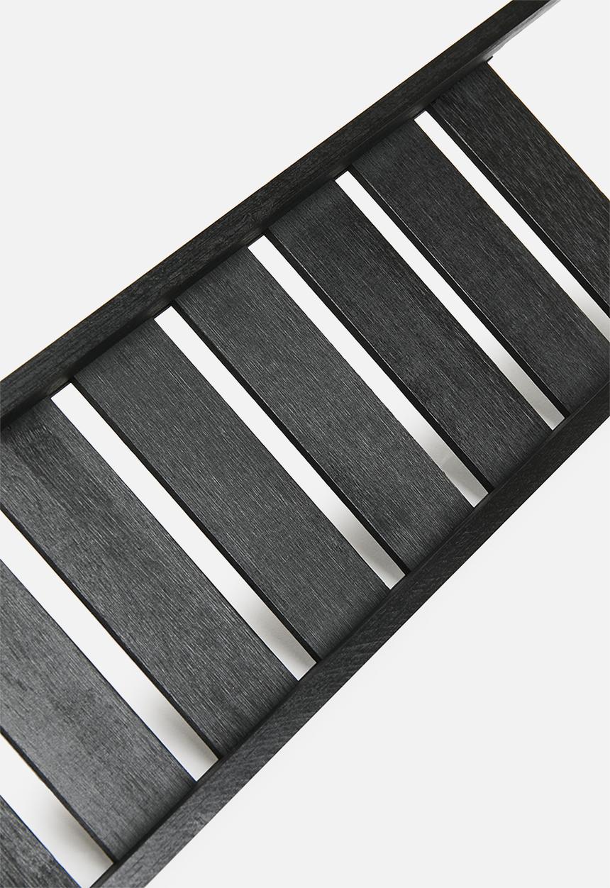 Bathroom Solutions - Bamboo Bath Rack - Black