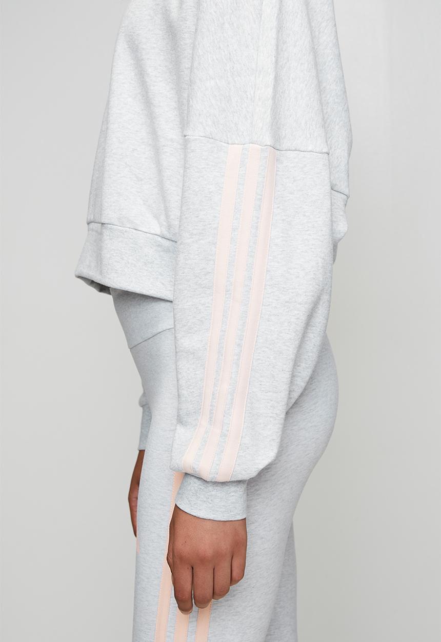 adidas Performance - W 3S Fl Swt S26 - Light Grey Heather / Blush Pink