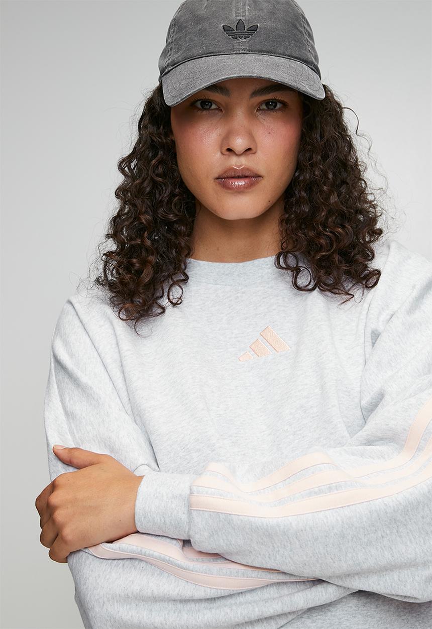 adidas Performance - W 3S Fl Swt S26 - Light Grey Heather / Blush Pink