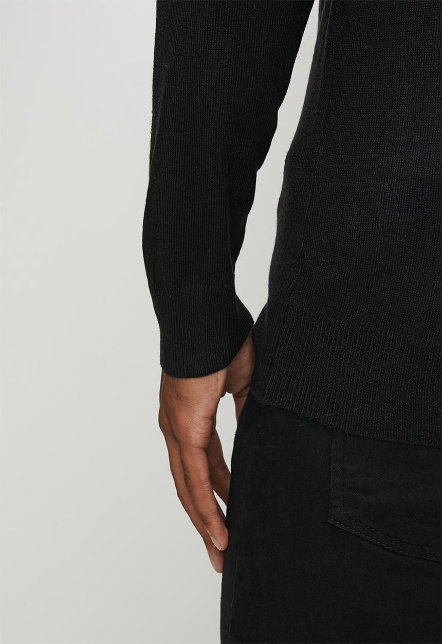 Brave Soul - V Neck Jumper - Jet Black