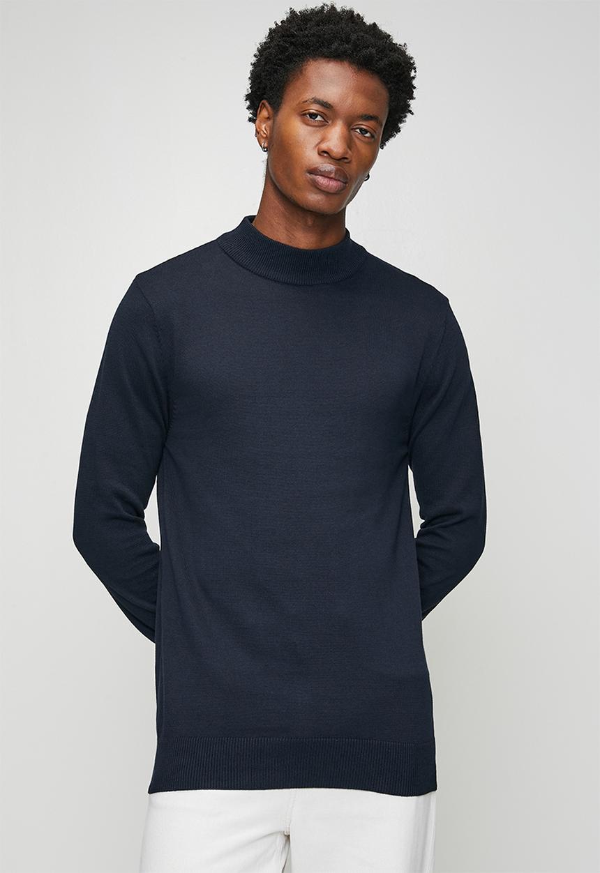 Brave Soul - Turtle Neck Jumper - Midnight Navy
