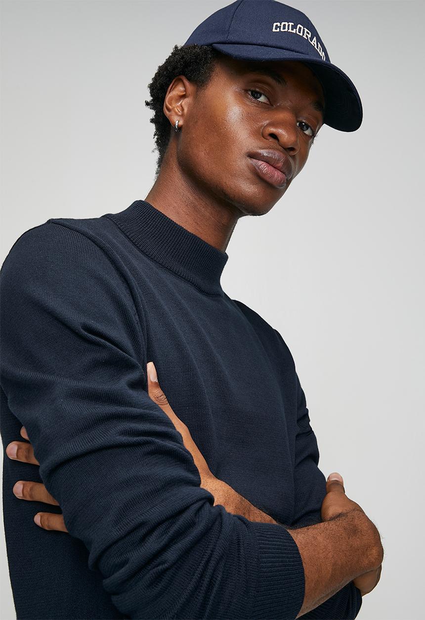 Brave Soul - Turtle Neck Jumper - Midnight Navy