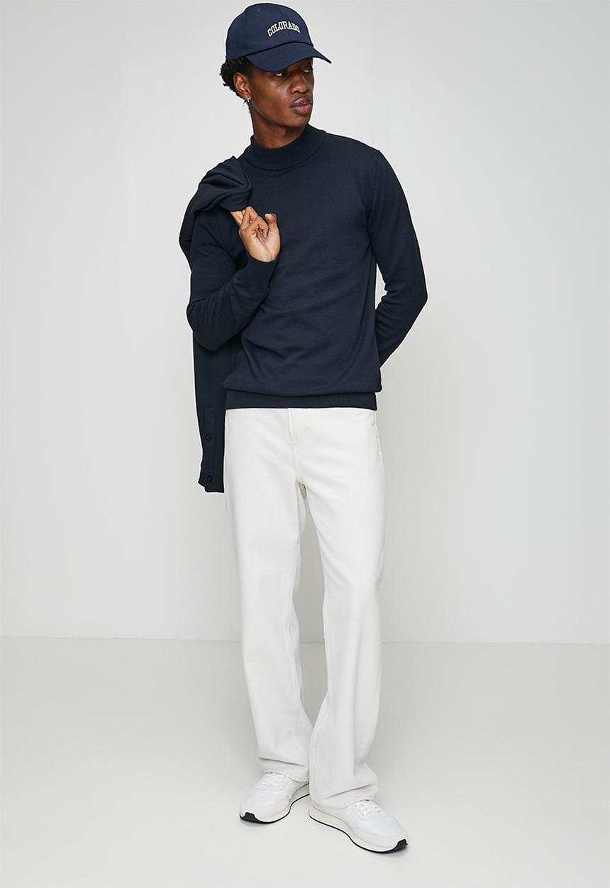 Brave Soul - Turtle Neck Jumper - Midnight Navy