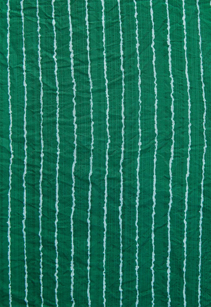 Stella Morgan - Ls Sheer Stripe Button Through With Collar Blouse - Green