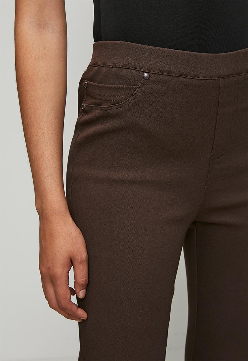 Stella Morgan - Narrow Waistband Skinny Leg Pull On Legging - Chocolate