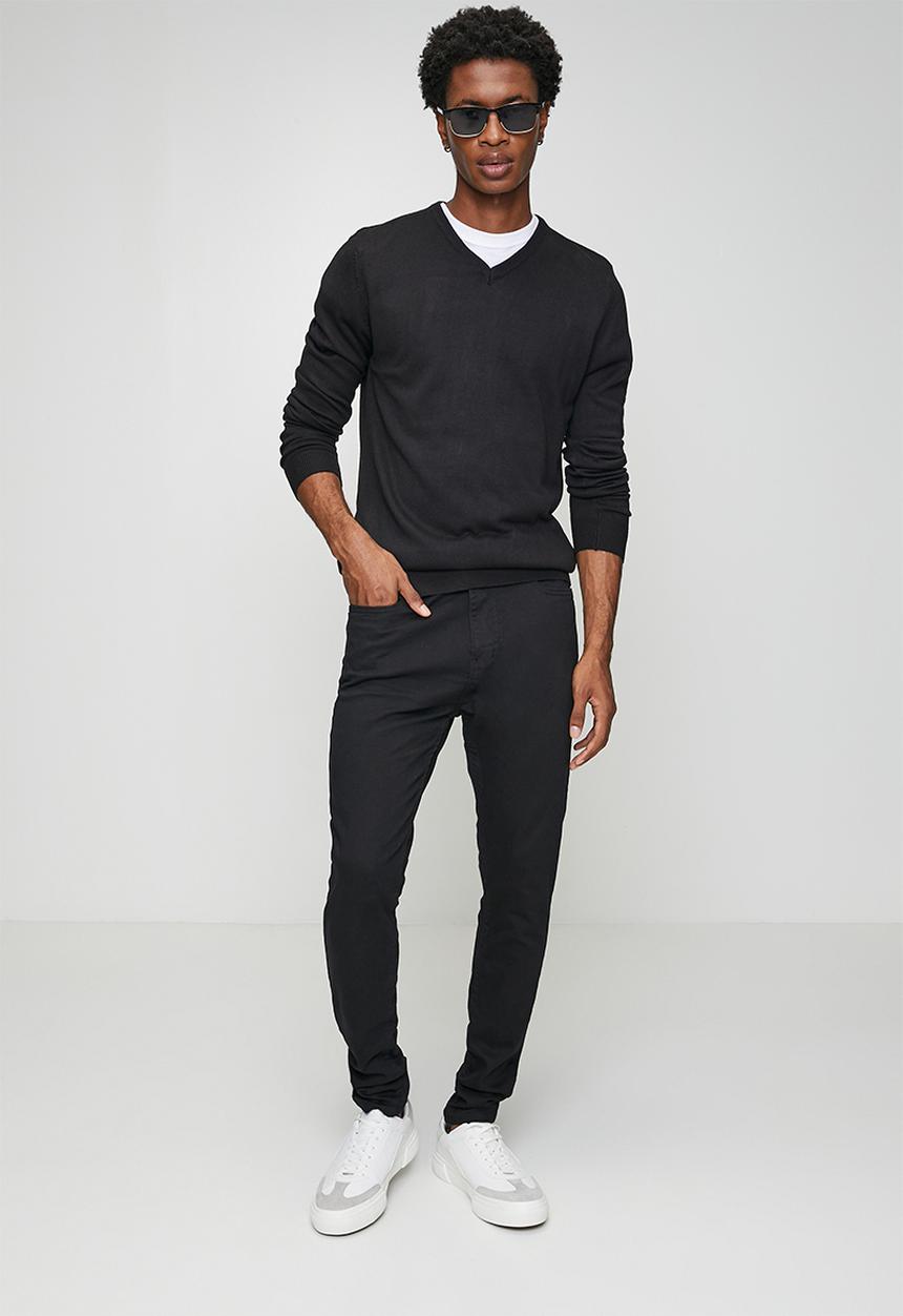 Brave Soul - Denim Skinny Fit Jean Reg Length - Black