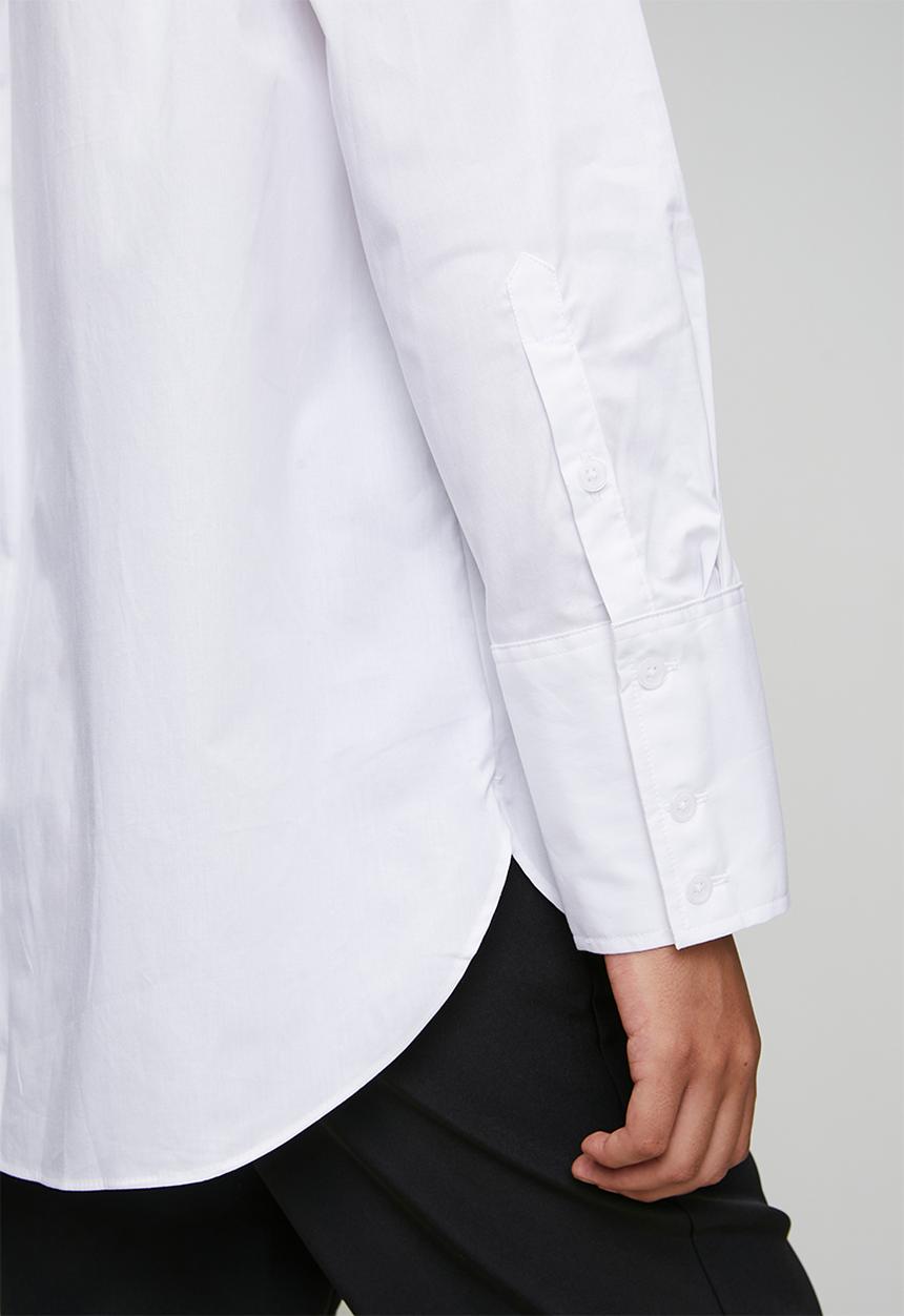 POLO - Wmn Tammy Long Sleeve Relaxed Shirt - White