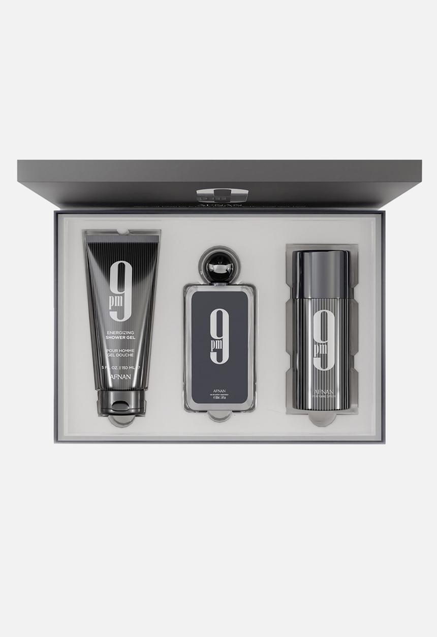 AFNAN - Afnan 9 PM Black 3 Piece Gift Set Edp - 100ml