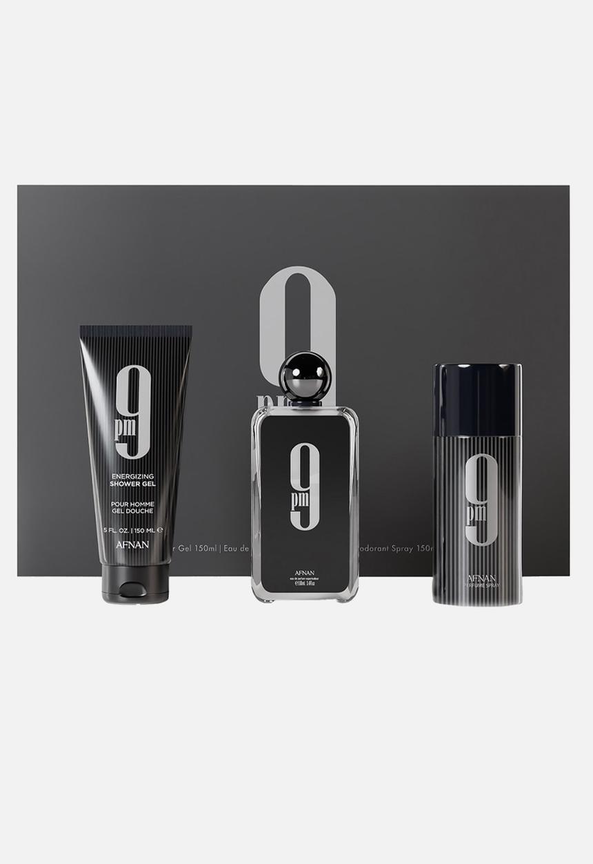 AFNAN - Afnan 9 PM Black 3 Piece Gift Set Edp - 100ml