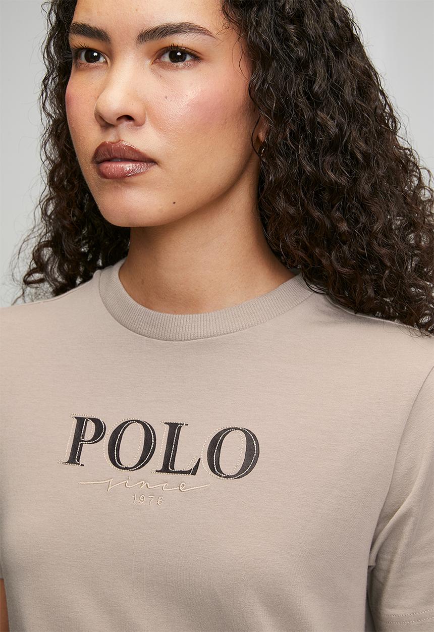 POLO - Wmn Ashley Short Sleeve Mixed Logo T-Shirt - Rose Taupe
