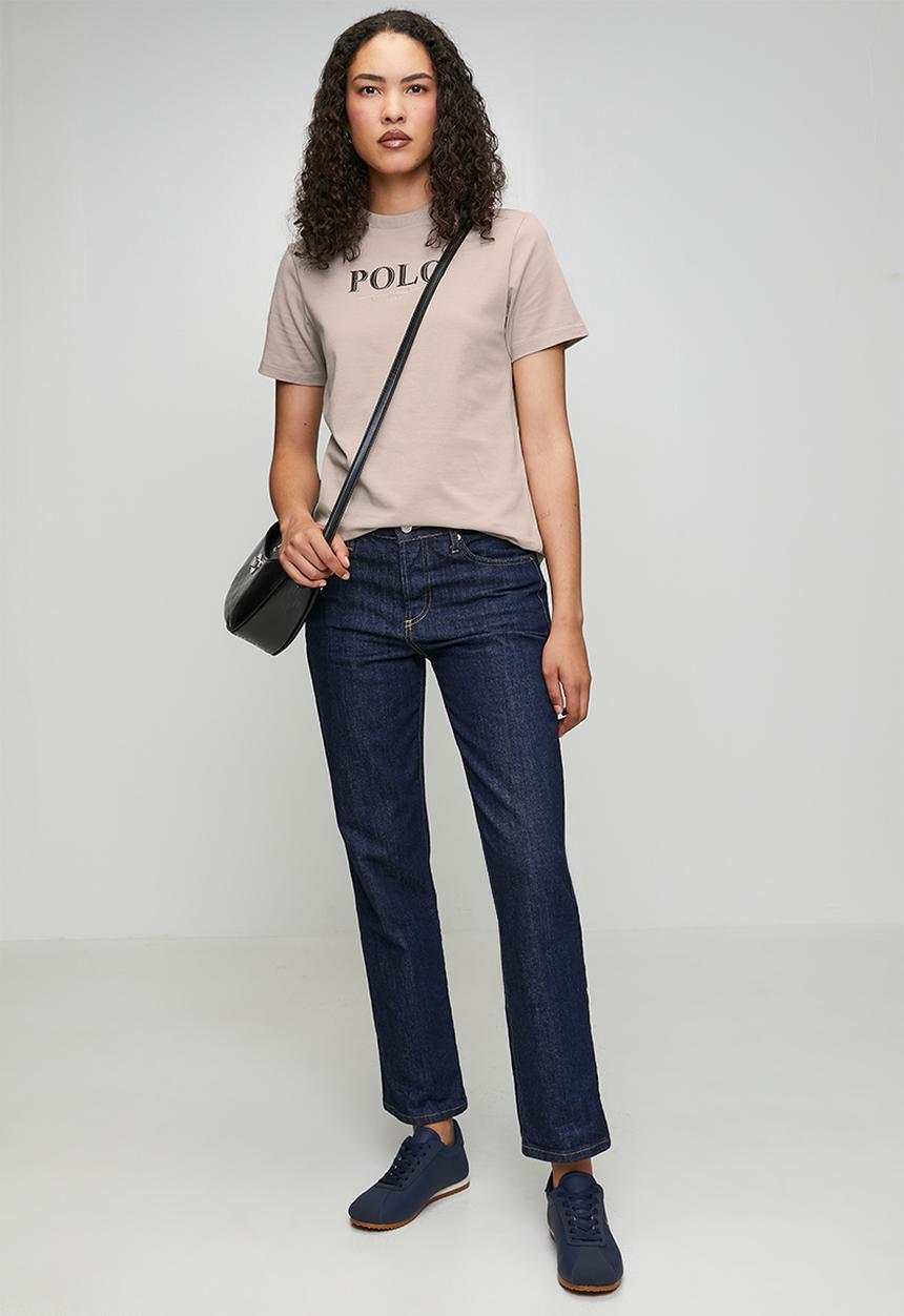 POLO - Wmn Ashley Short Sleeve Mixed Logo T-Shirt - Rose Taupe