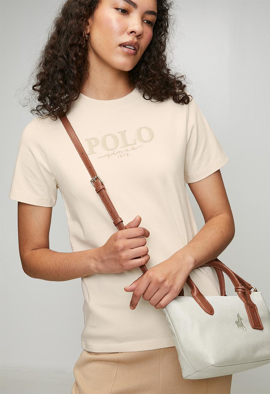 POLO - Wmn Ashley Short Sleeve Mixed Logo T-Shirt - Birch