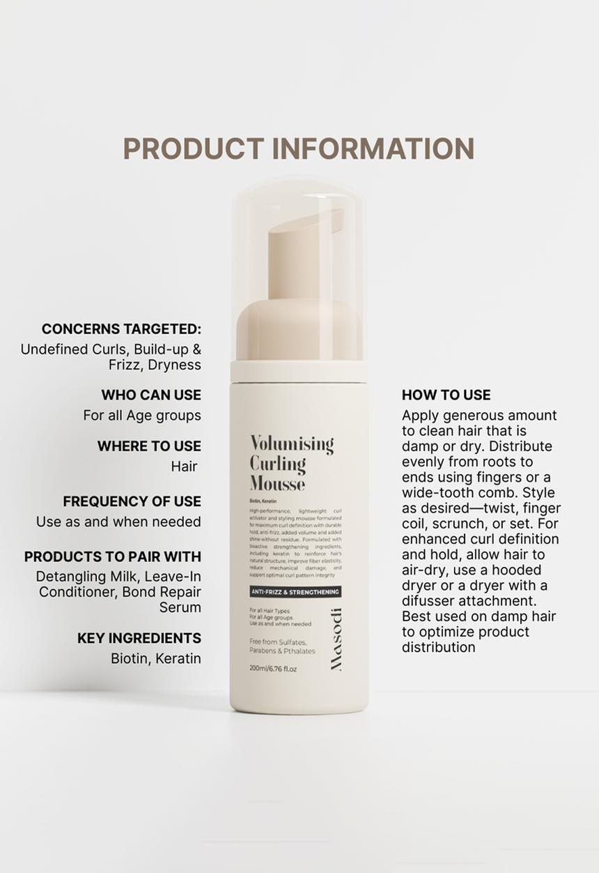 Masodi - Volumising Curling Mousse - 200ml