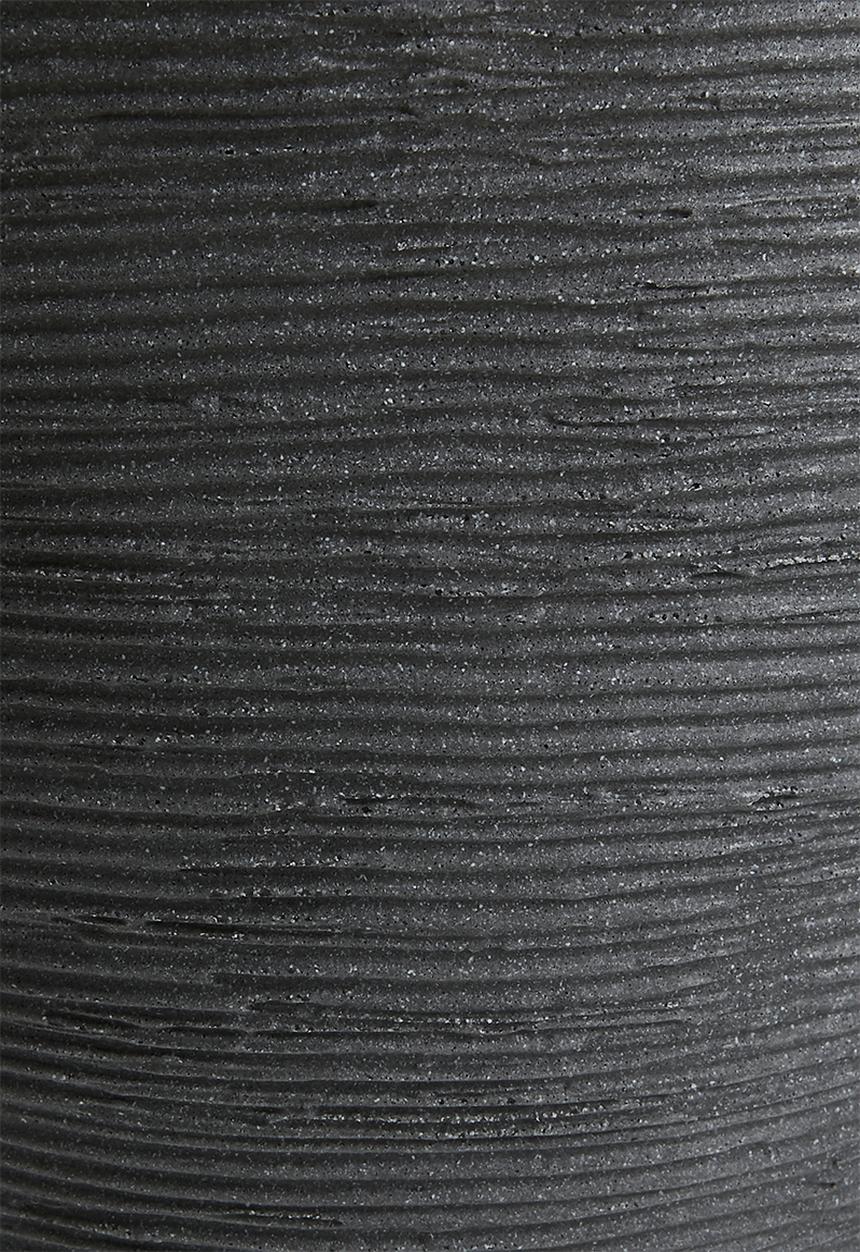 H&S - Ribbed Tall Planter - Black