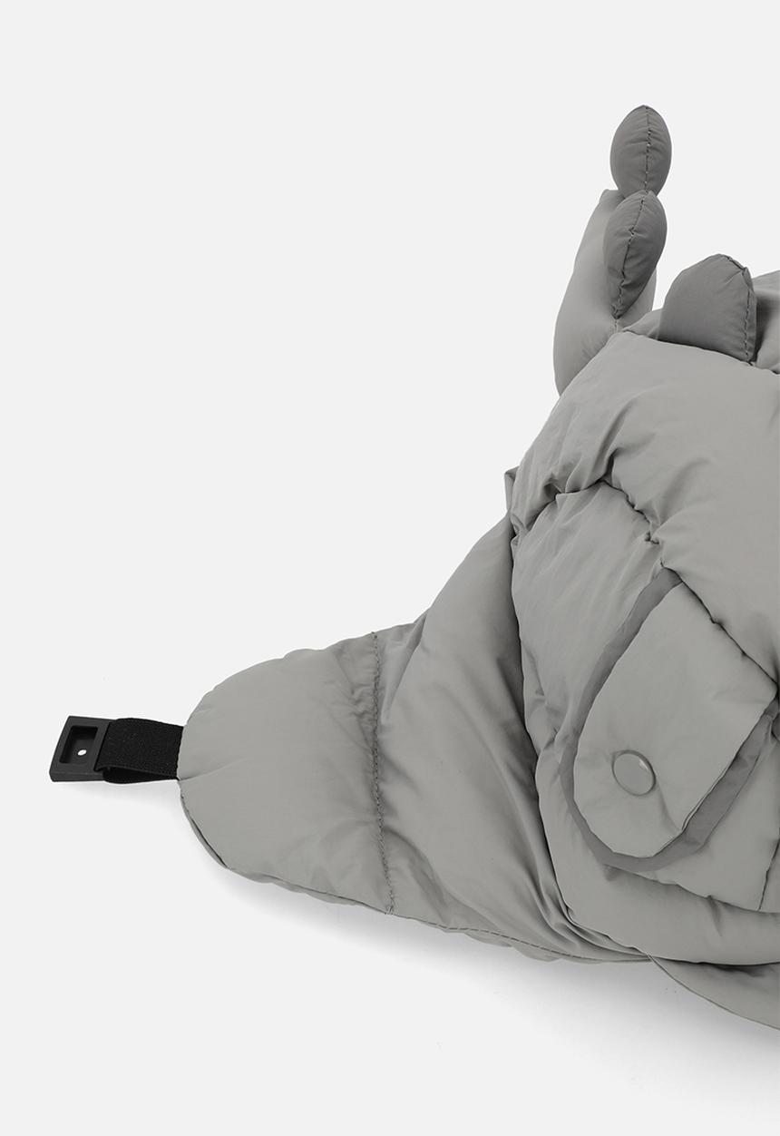 Pop Candy - Novelty quilted aviator hat - grey
