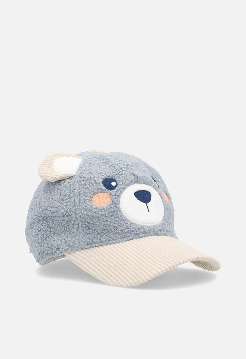 Pop Candy - Teddy fleece novelty snapback - grey/cream