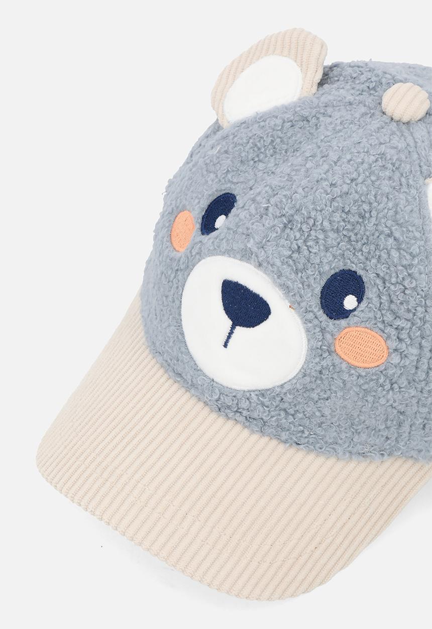 Pop Candy - Teddy fleece novelty snapback - grey/cream