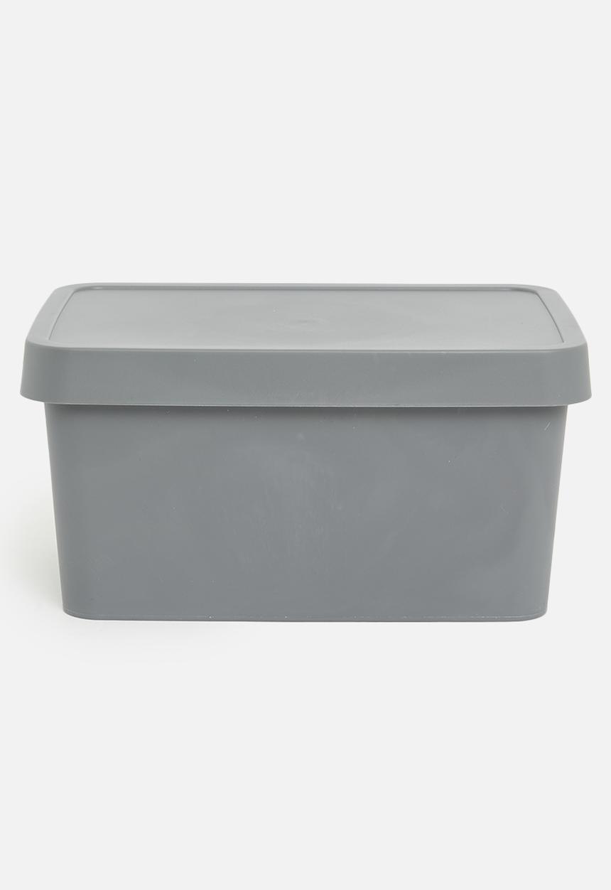 Storage Solutions - Stack storage box with lid 3.6 L - grey