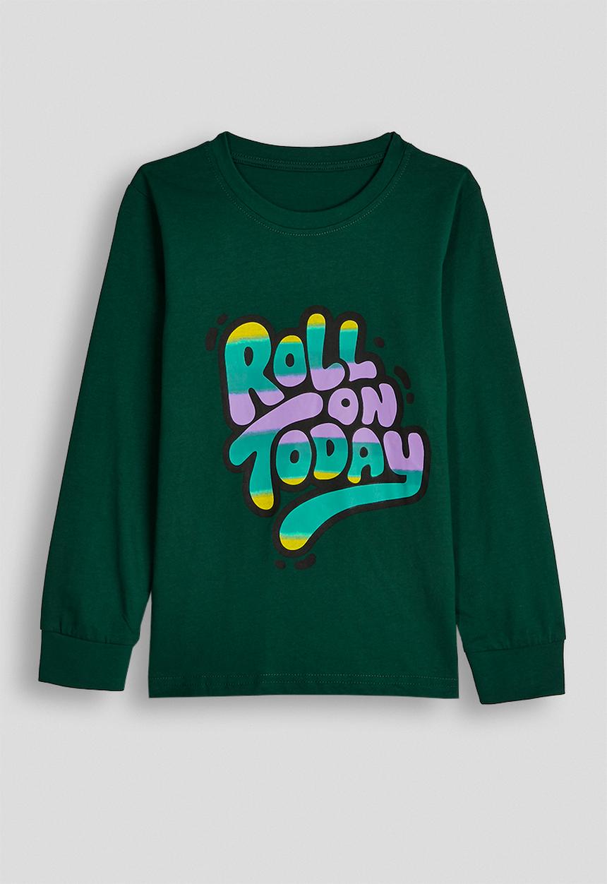 Pop Candy - Slogan pj set - dark green