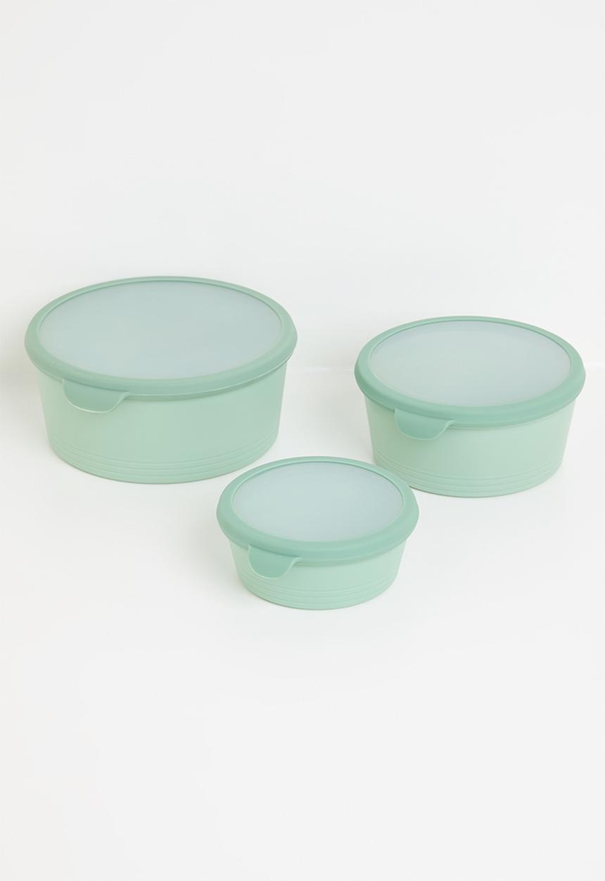Excellent Houseware - Storage Box Set 3 Pieces - Green