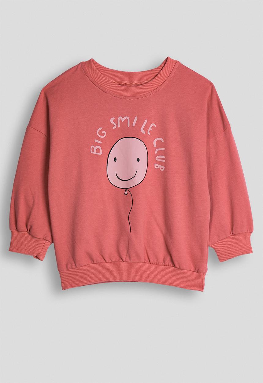 Pop Candy - Big smile club sweatshirt - dark pink
