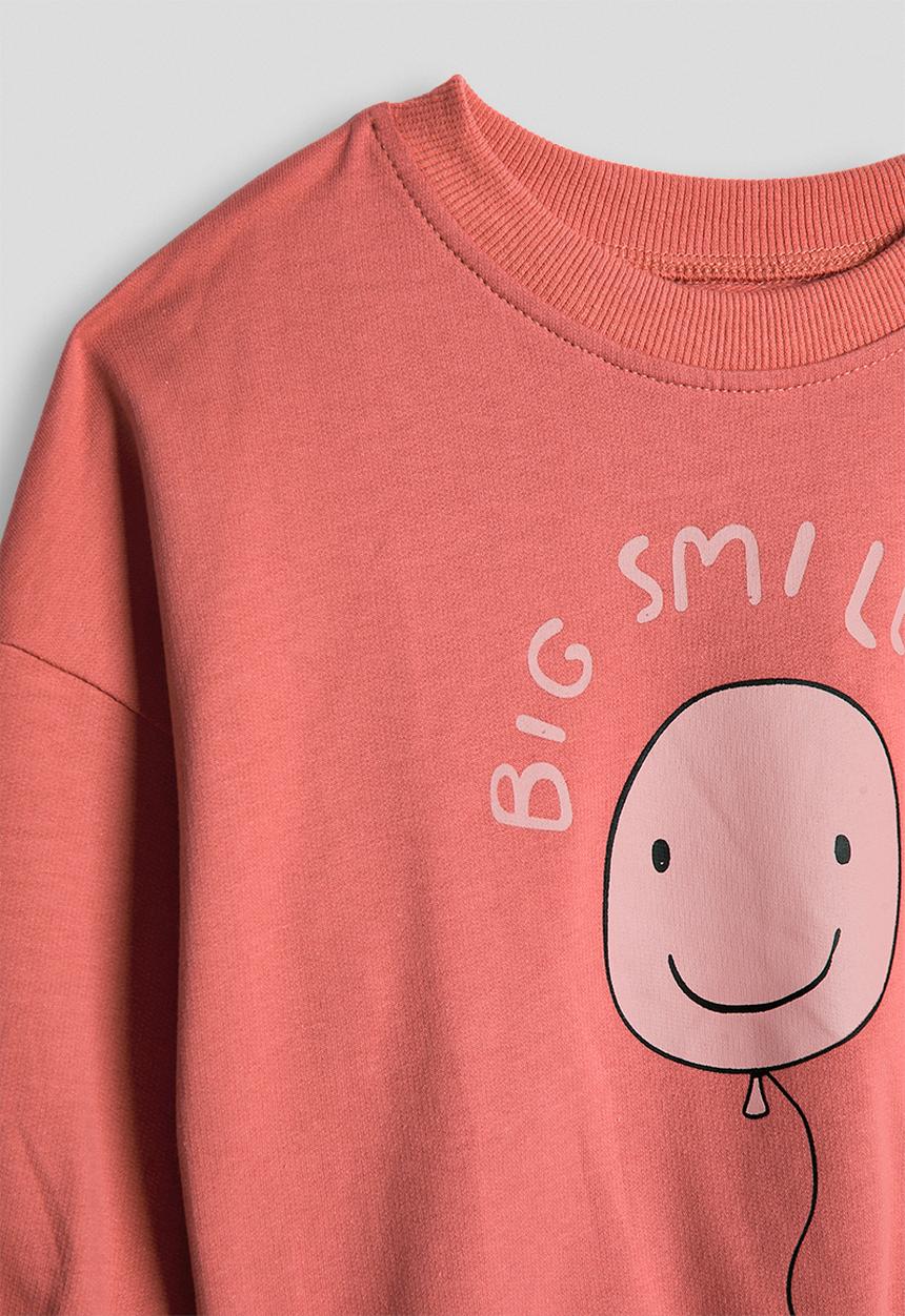 Pop Candy - Big smile club sweatshirt - dark pink