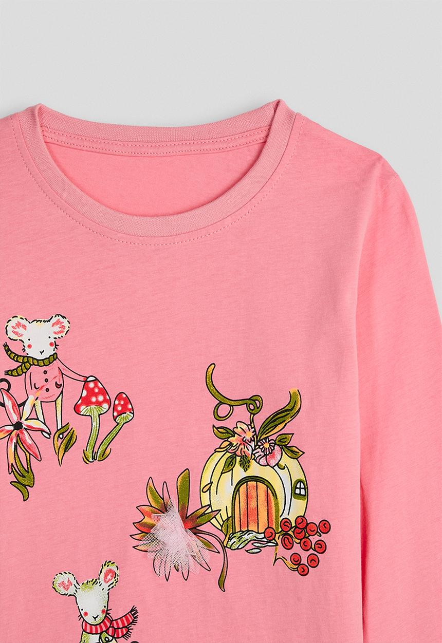Pop Candy - Mice graphic pj set - blush color/aop