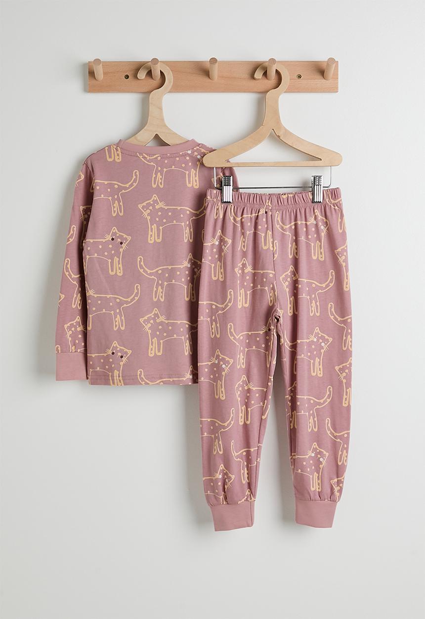Pop Candy - Freehand cheetah aop pj set - mauve