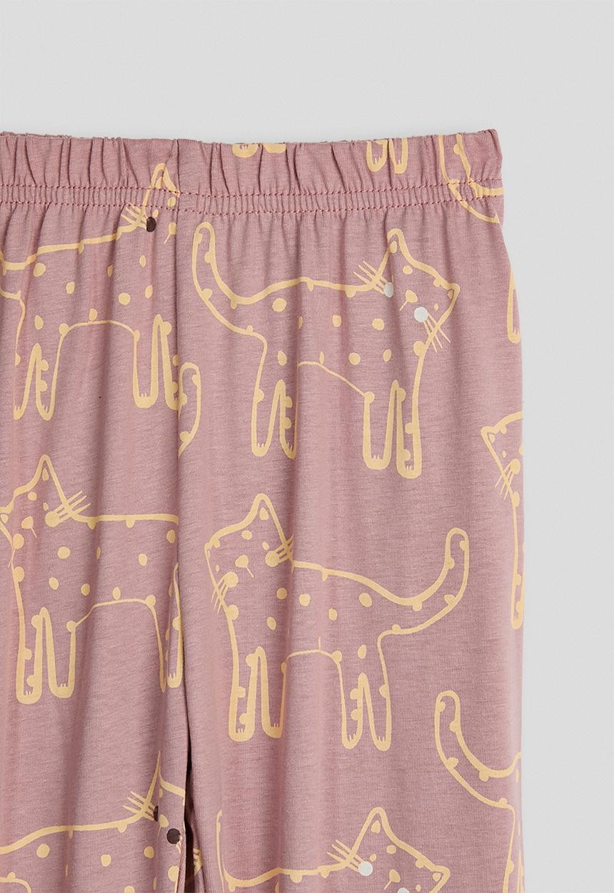 Pop Candy - Freehand cheetah aop pj set - mauve