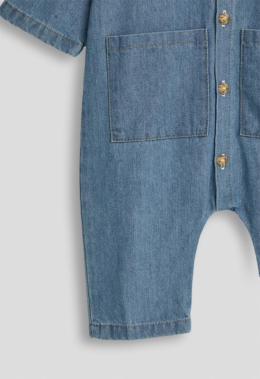 Pop Candy - Denim romper - blue/teddy