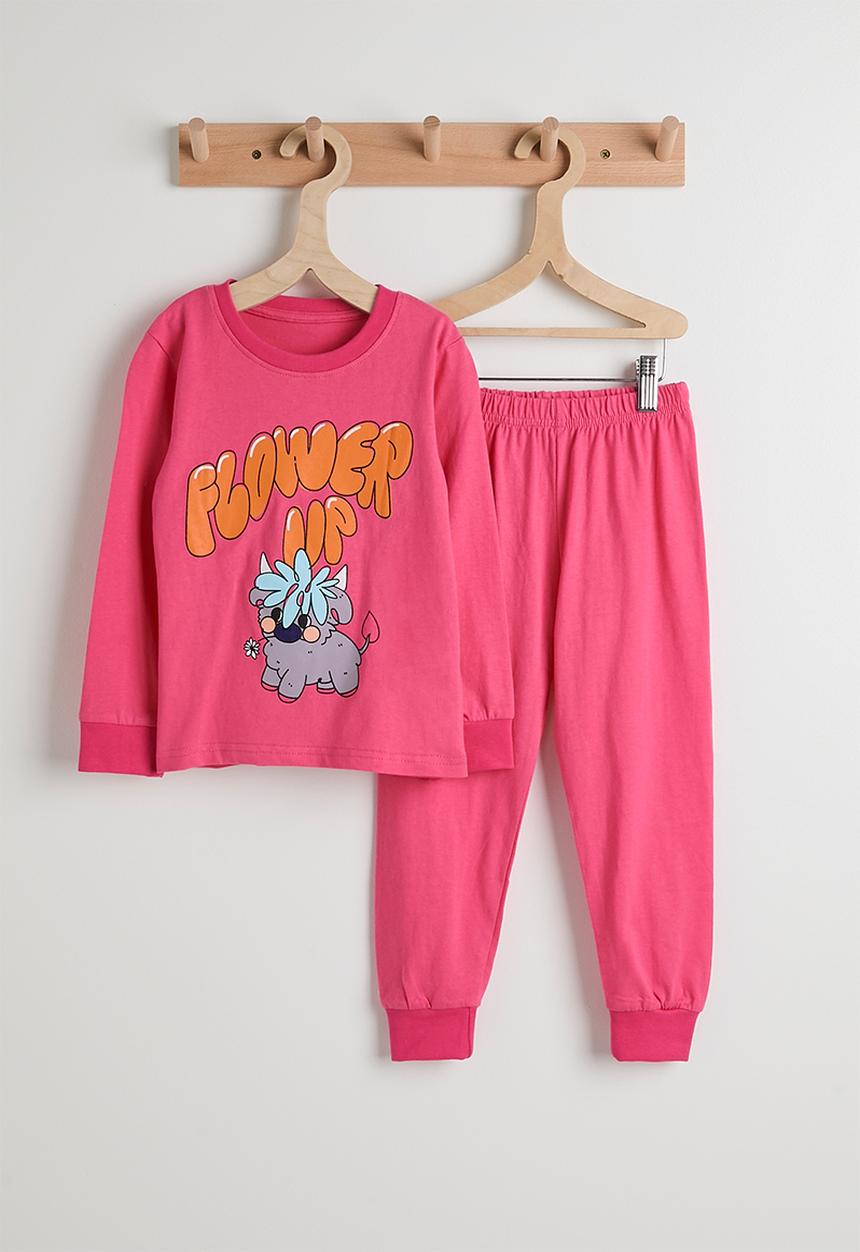 Pop Candy - Placement print pj set - cerise pink