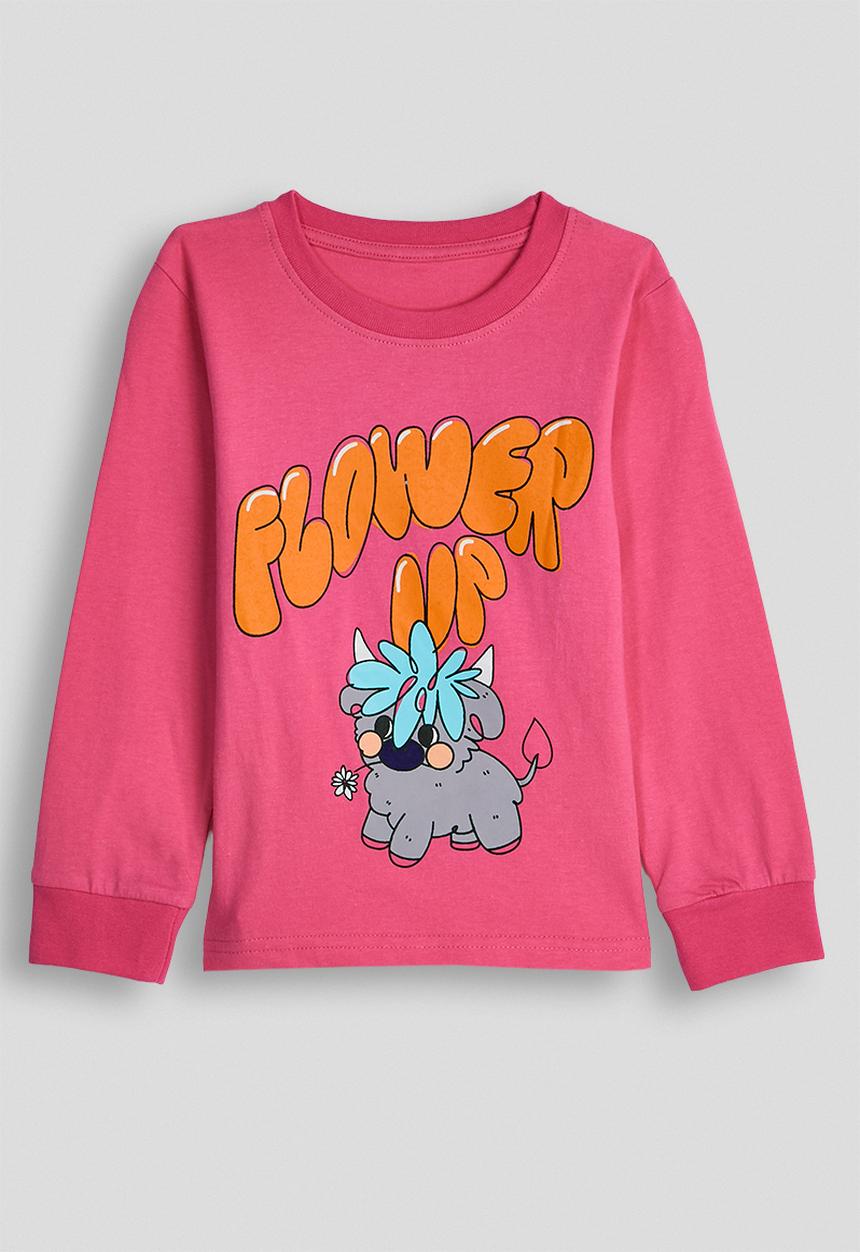 Pop Candy - Placement print pj set - cerise pink