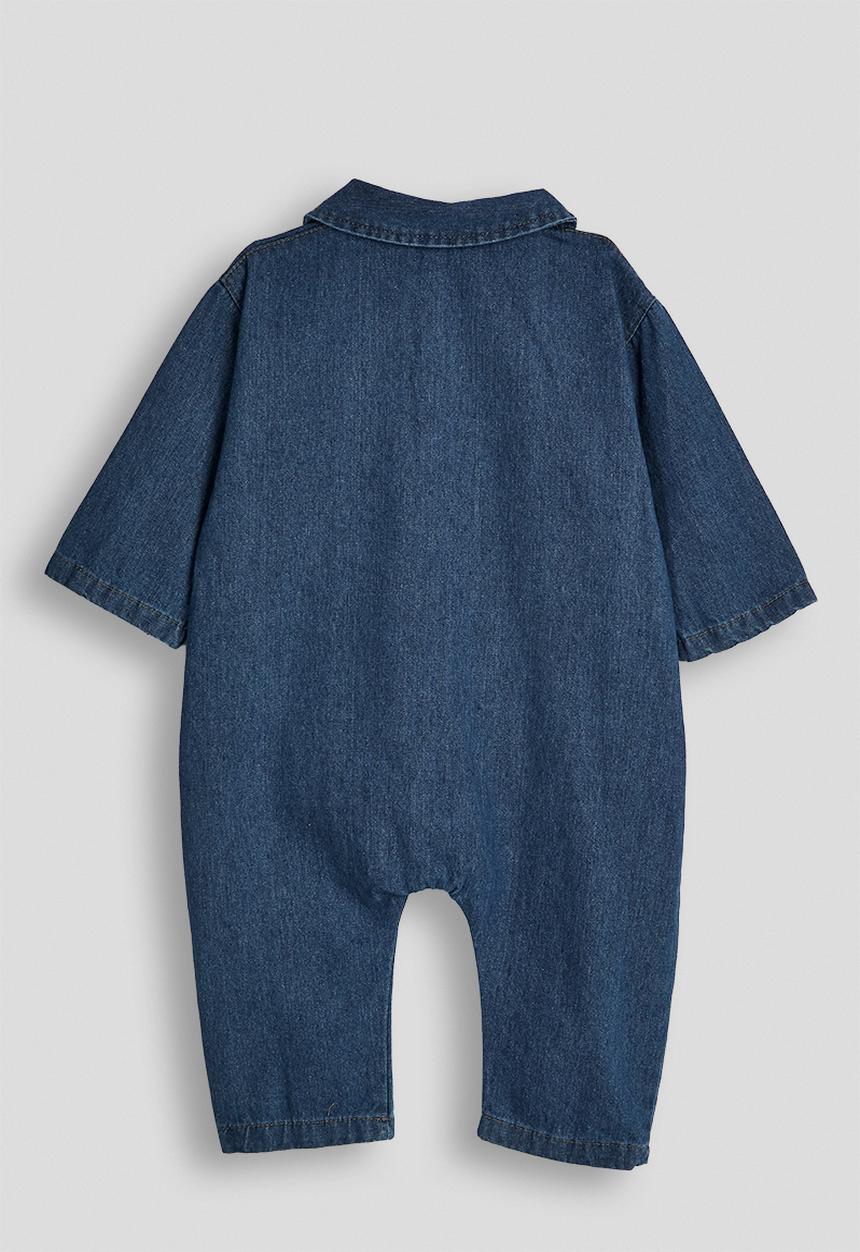 Pop Candy - Denim romper - navy/teddy