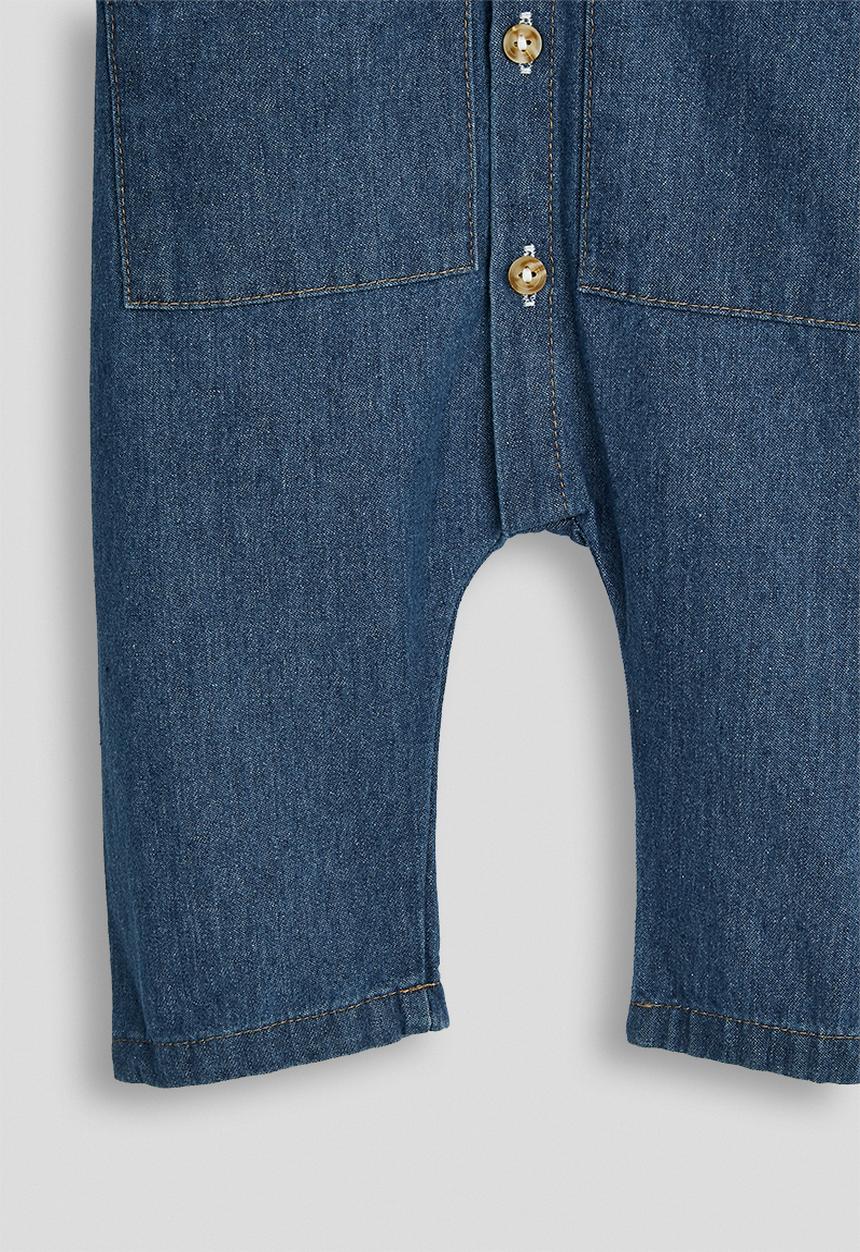 Pop Candy - Denim romper - navy/teddy