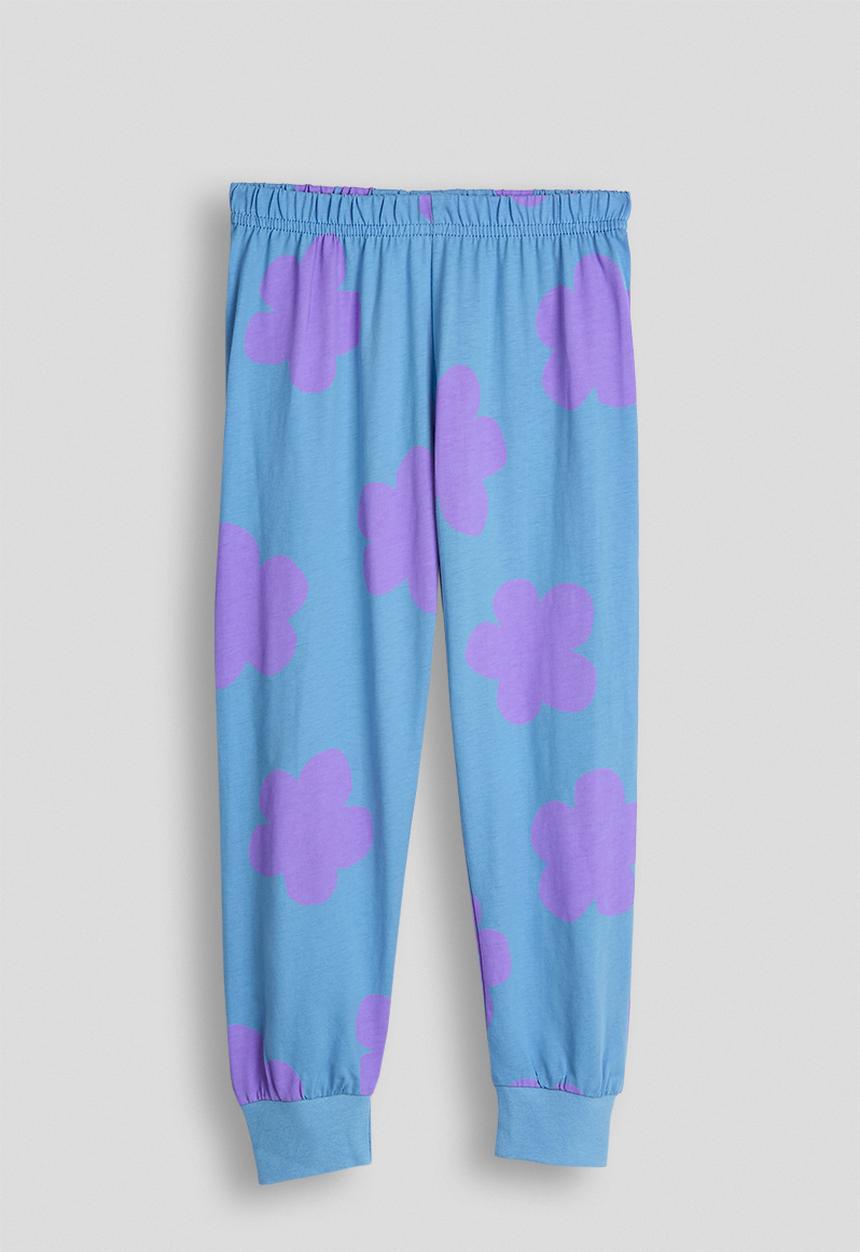 Pop Candy - Patch placement pj set - blue/floral aop