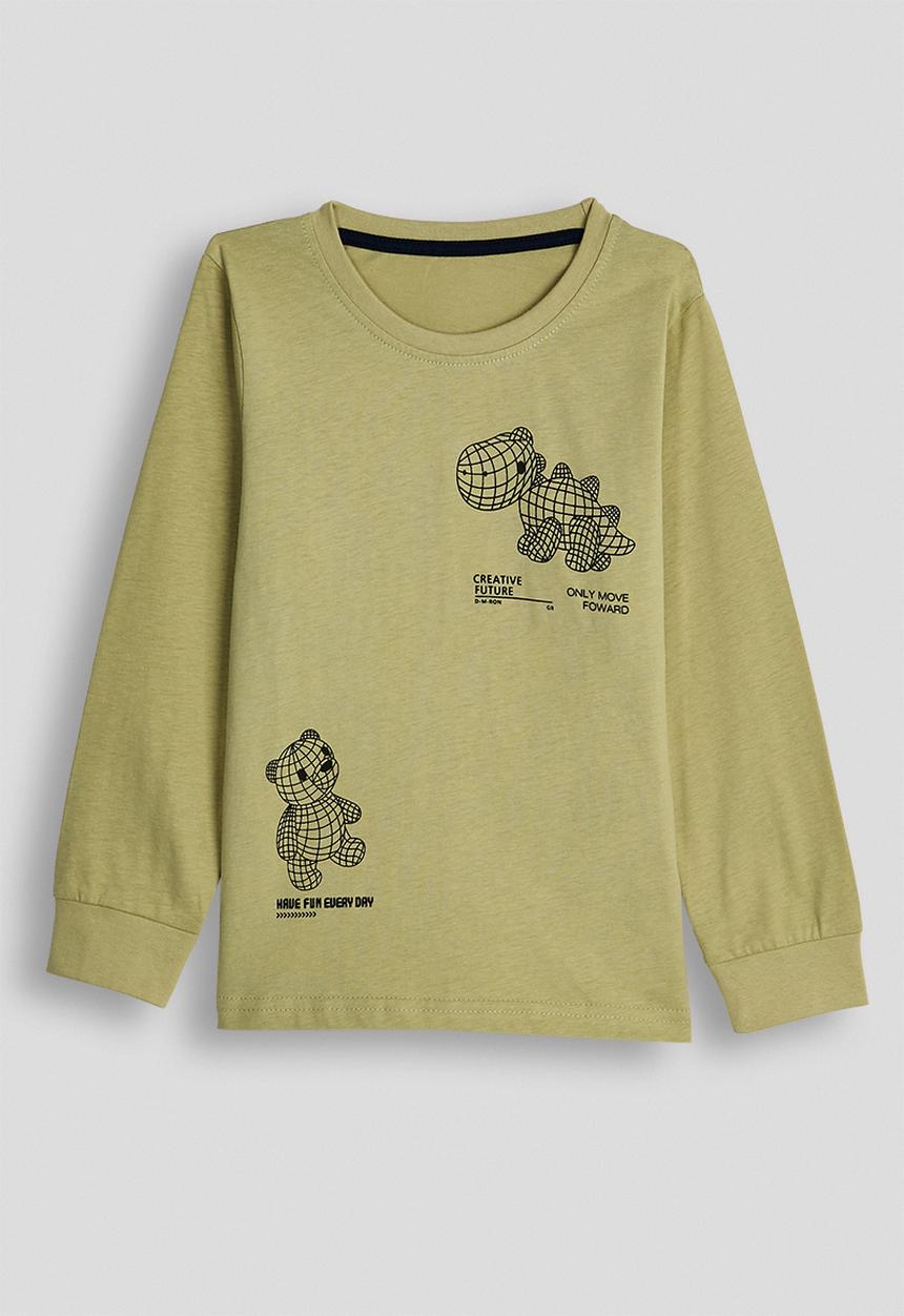Pop Candy - Pj set with graphic and slogan - army green/army green checkerboard