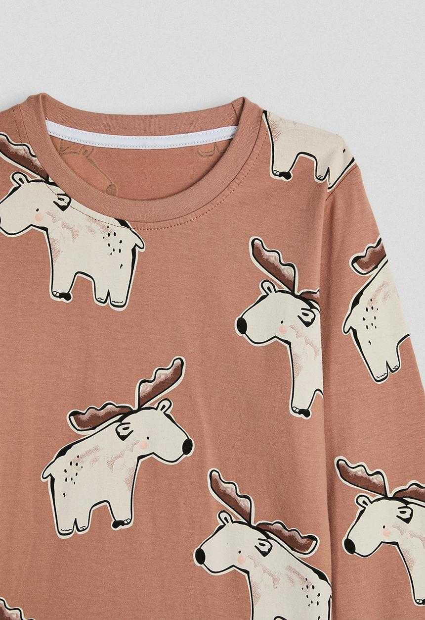 Pop Candy - Pj set - pinkish brown/buck aop