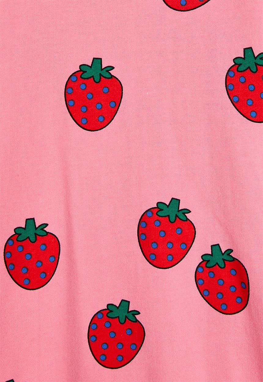 Pop Candy - Sweat top & lettuce hem leggings - pink/strawberry aop