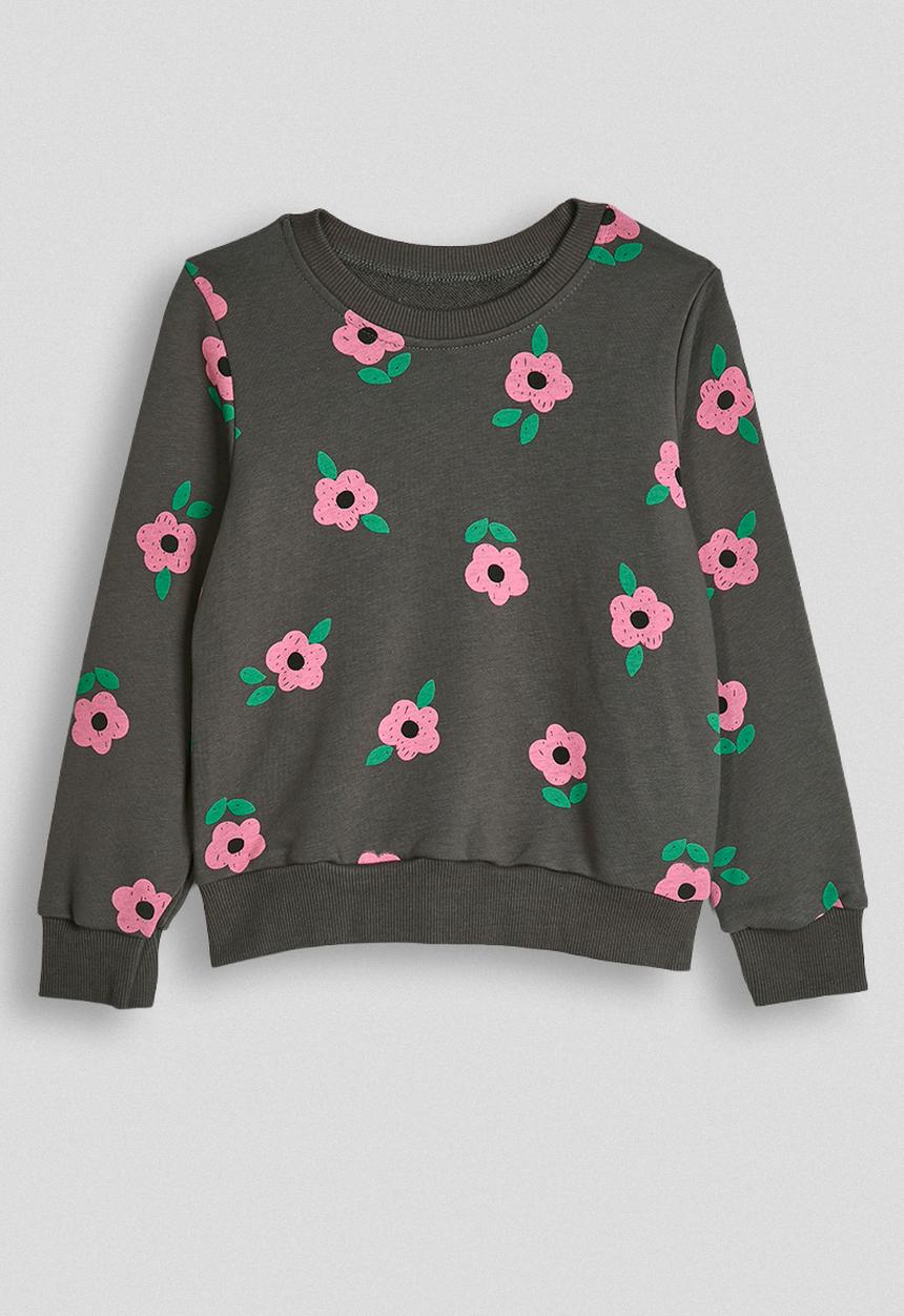 Pop Candy - Sweatshirt - brownish grey/floral aop