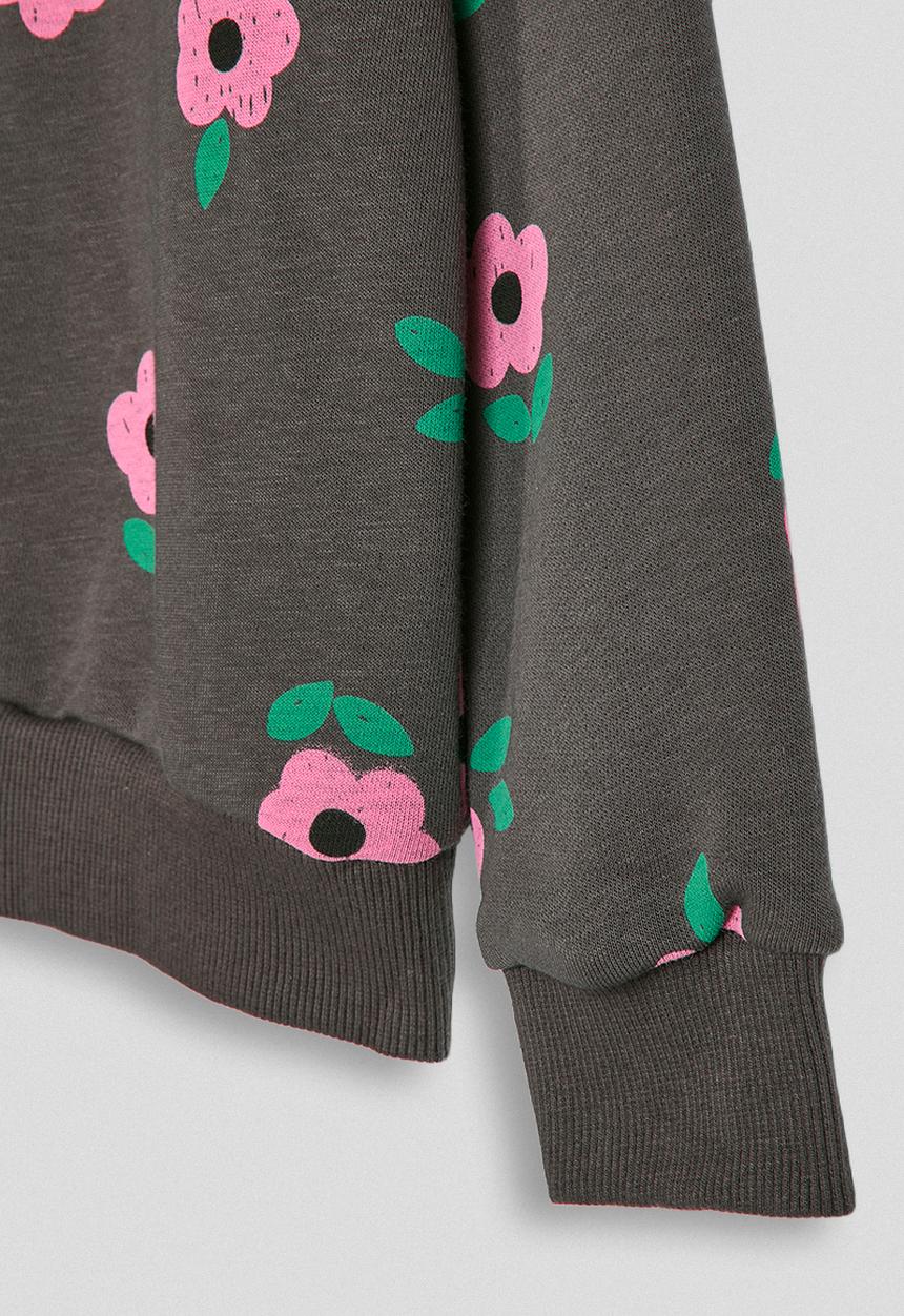 Pop Candy - Sweatshirt - brownish grey/floral aop