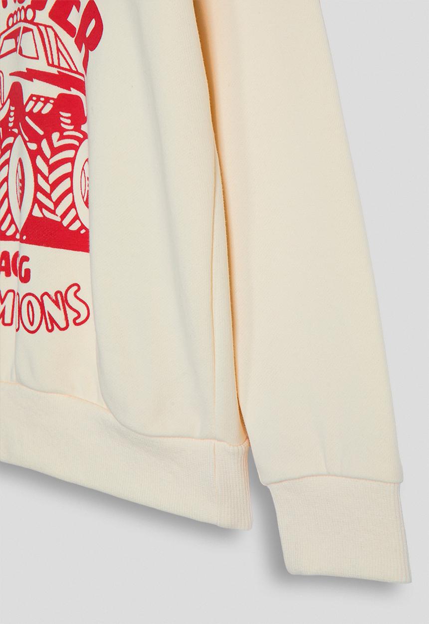 Pop Candy - Placement print sweatshirt - cream/red/little monster