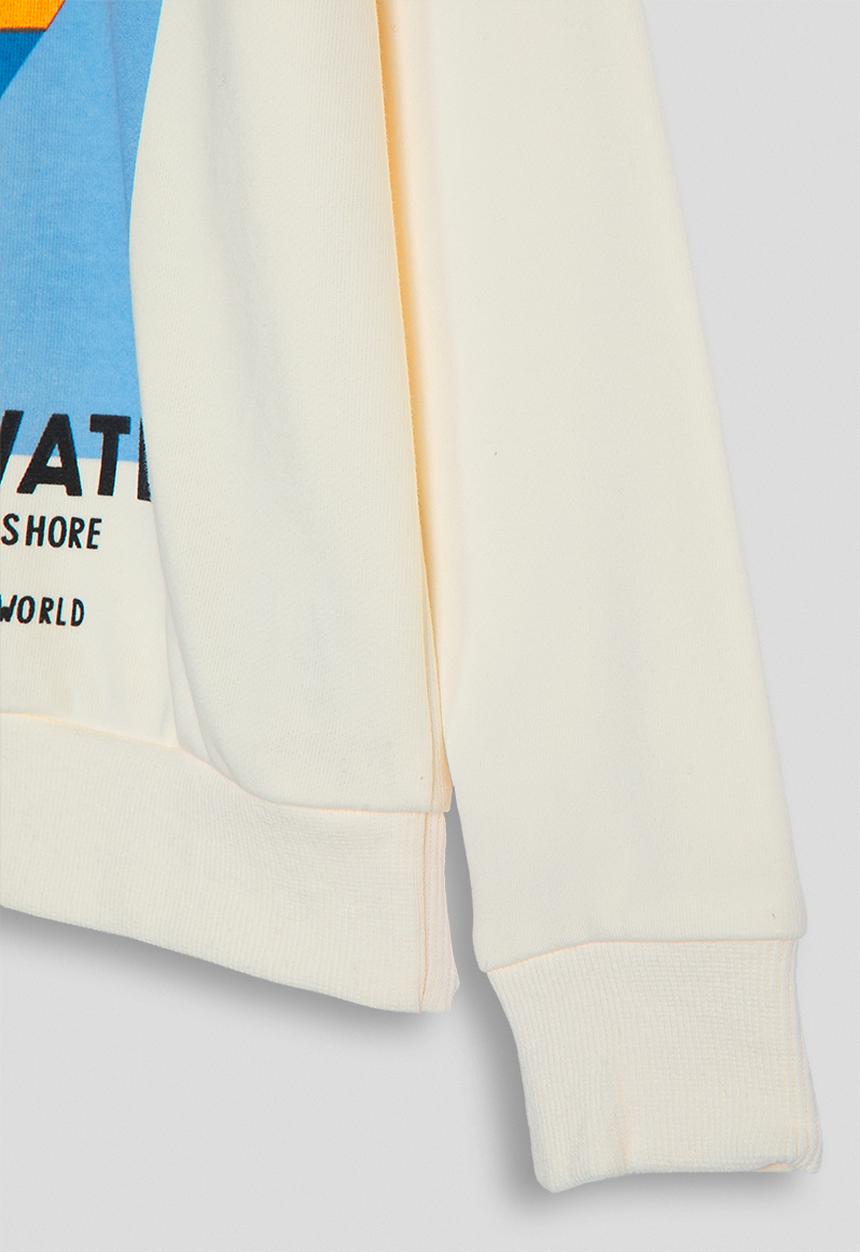 Pop Candy - Placement print sweatshirt - cream/salt water