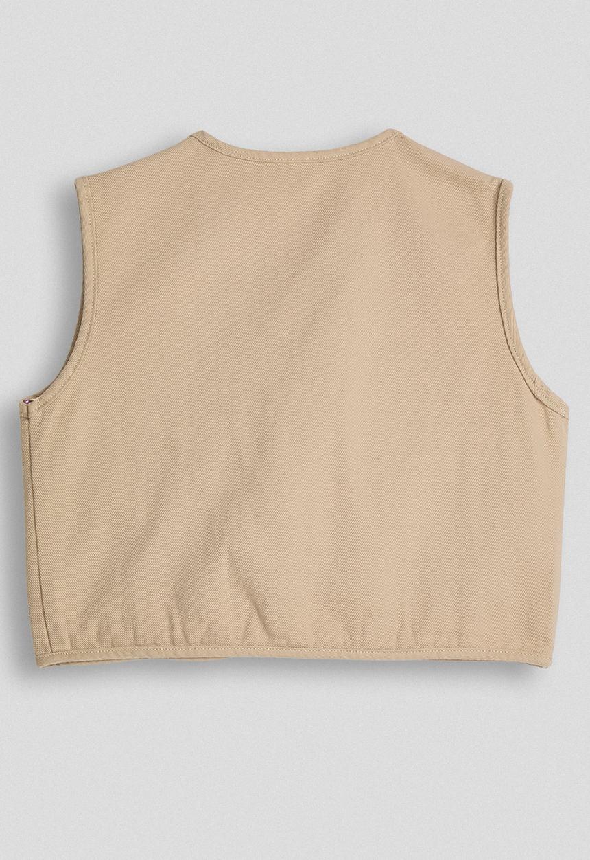 Pop Candy - Cargo vest - tan color