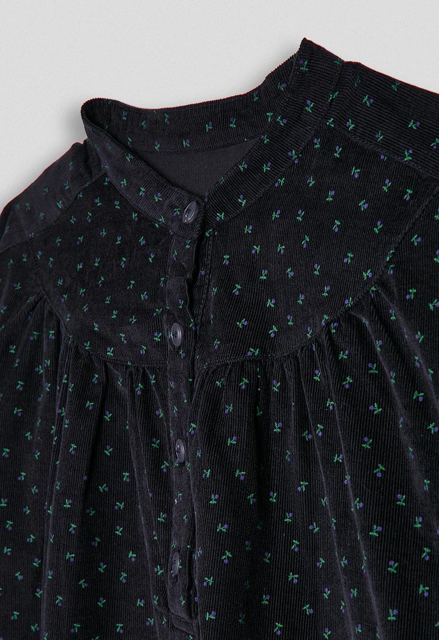 Pop Candy - Bib yoke blouse - navy/multi